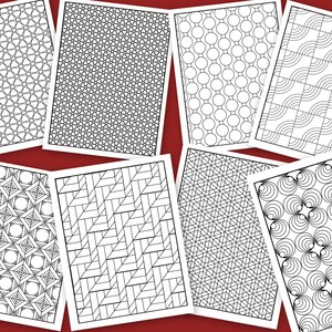 Printable Coloring Book 32 Geometric Designs to Print, Color and Create image 3