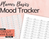 Daily Mood Tracker Stickers: Classic Happy Planner, Cricut Ready (PDF & PNG)