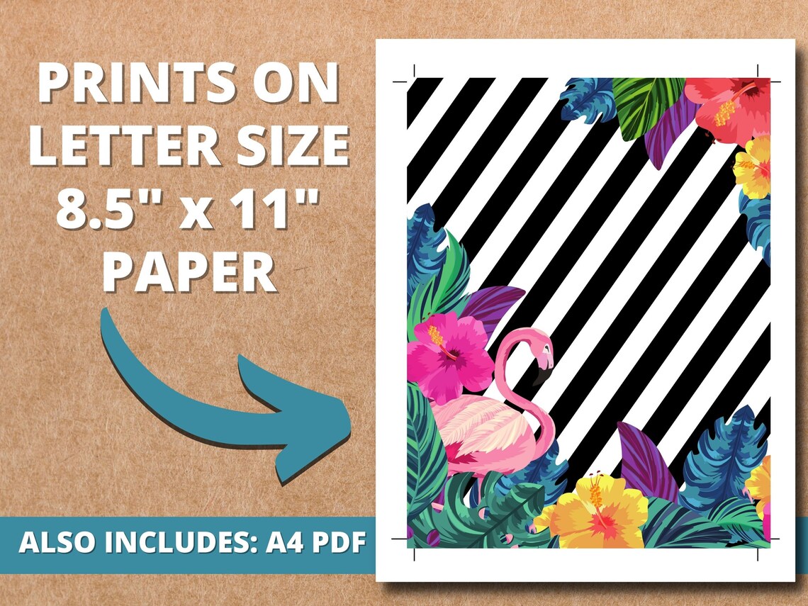 Flamingo Printable Dashboard Dividers Fits Classic & Big Happy Planner ...