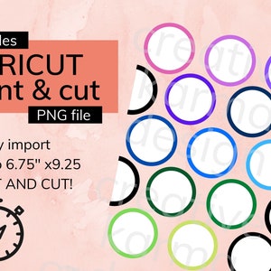 Circle Planner Box Stickers PRINTABLE Instant Download PDF &amp; PNG Files ...