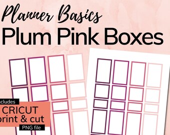 Plum Peach Planner Box Stickers: Classic Happy Planner (Printable PDF + PNG)