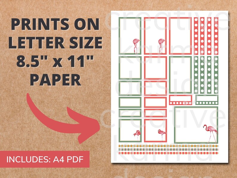 Flamingo Planner Stickers: Classic Happy Planner, Cricut Ready (PDF ...
