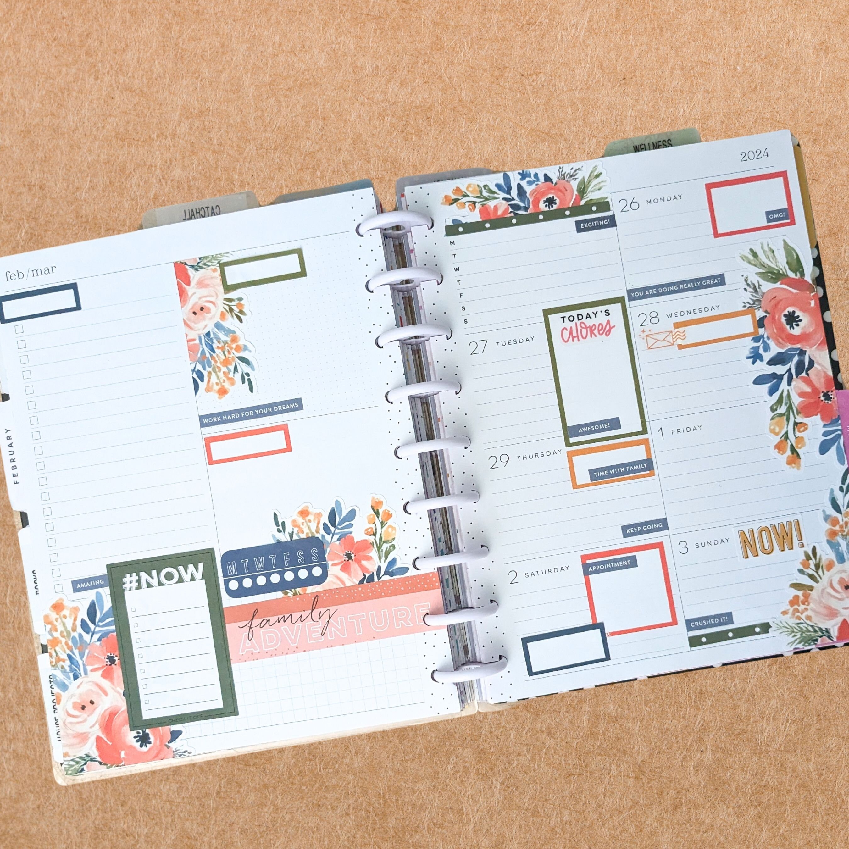 Florals Printable Planner Stickers Classic Happy Planner Instant ...