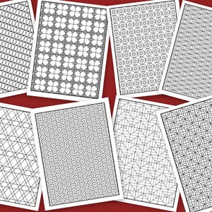 Printable Coloring Book 32 Geometric Designs to Print, Color and Create image 5