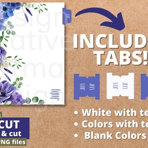 Floral Monthly Printable Dashboard Dividers | Fits Classic & Big Happy ...