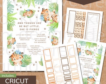 Baby Tiger Planner Stickers: Classic Happy Planner, Cricut Ready (PDF & PNG)
