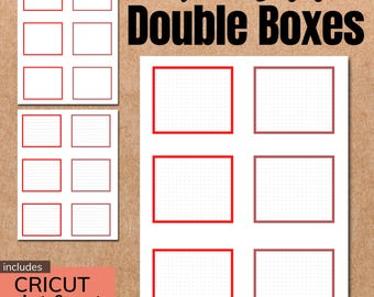 Red Double Box Planner Stickers: Classic Happy Planner (Printable PDF & PNG)