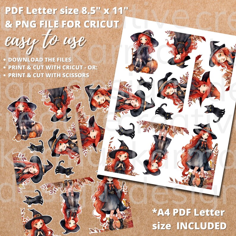 Witches Halloween Printable Planner Stickers Classic Happy Planner