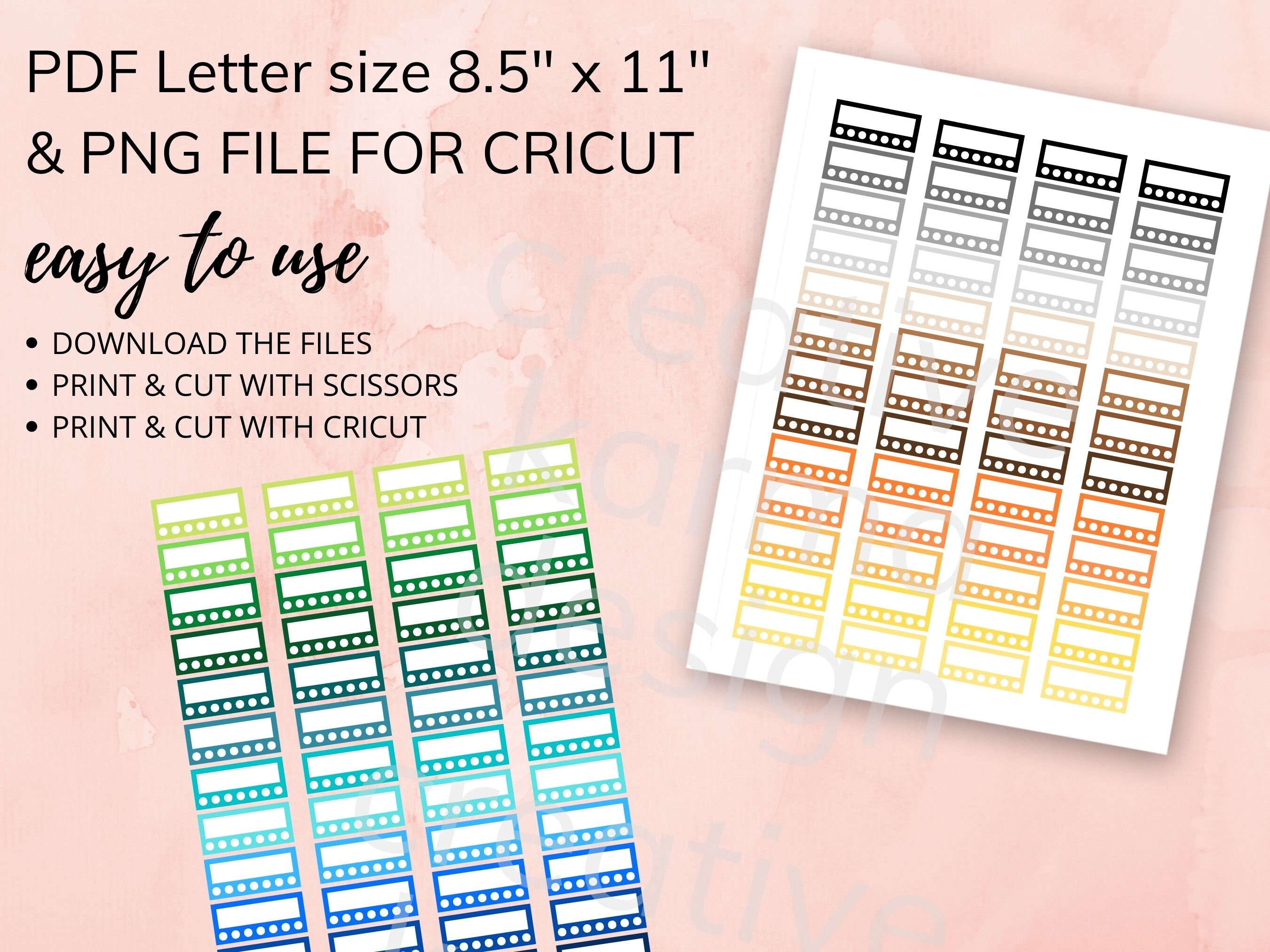 Habit Tracker Stickers: Printable PDF & PNG Files - Happy Planner ...