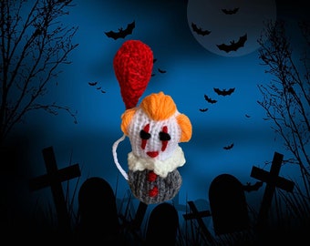 Knitted Pennywise Clown Catnip Toy