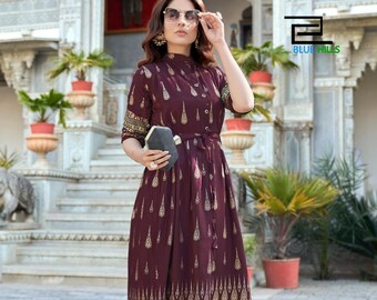 kurti with flapper