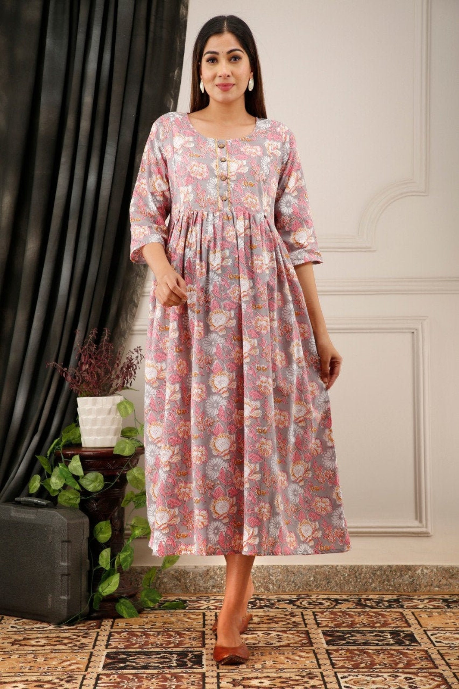 Women Pregnant Lady Kurti Suit Fully Comfortable Designer Etsy