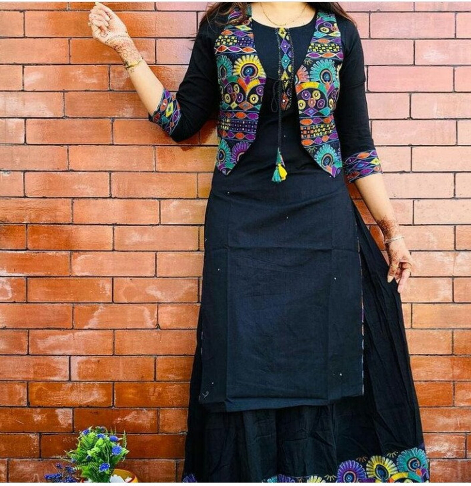 Indian Ethnic Kurti Skirt Designer jacket Anarkali Flared Etsy