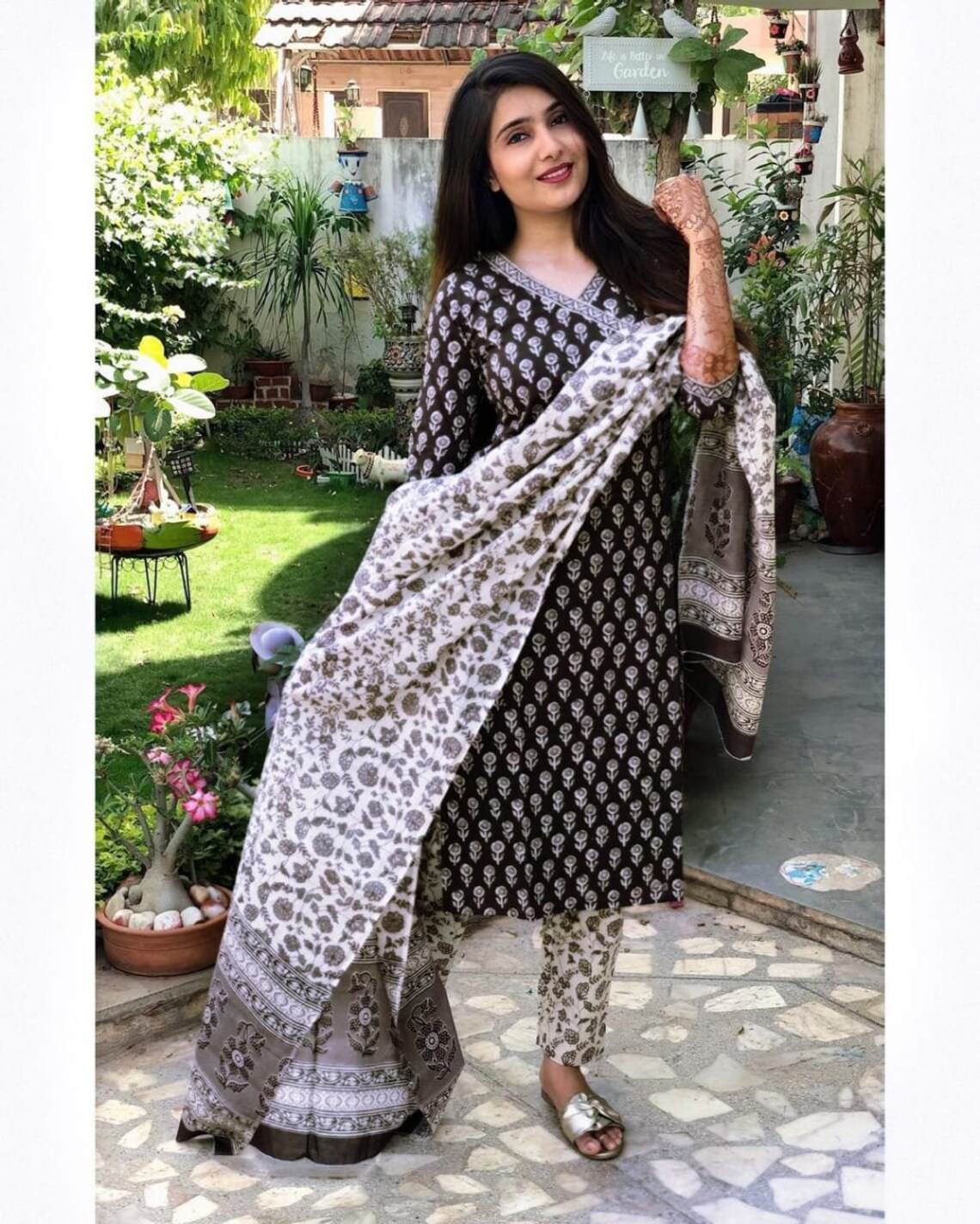 kurti with pant and dupatta flipkart