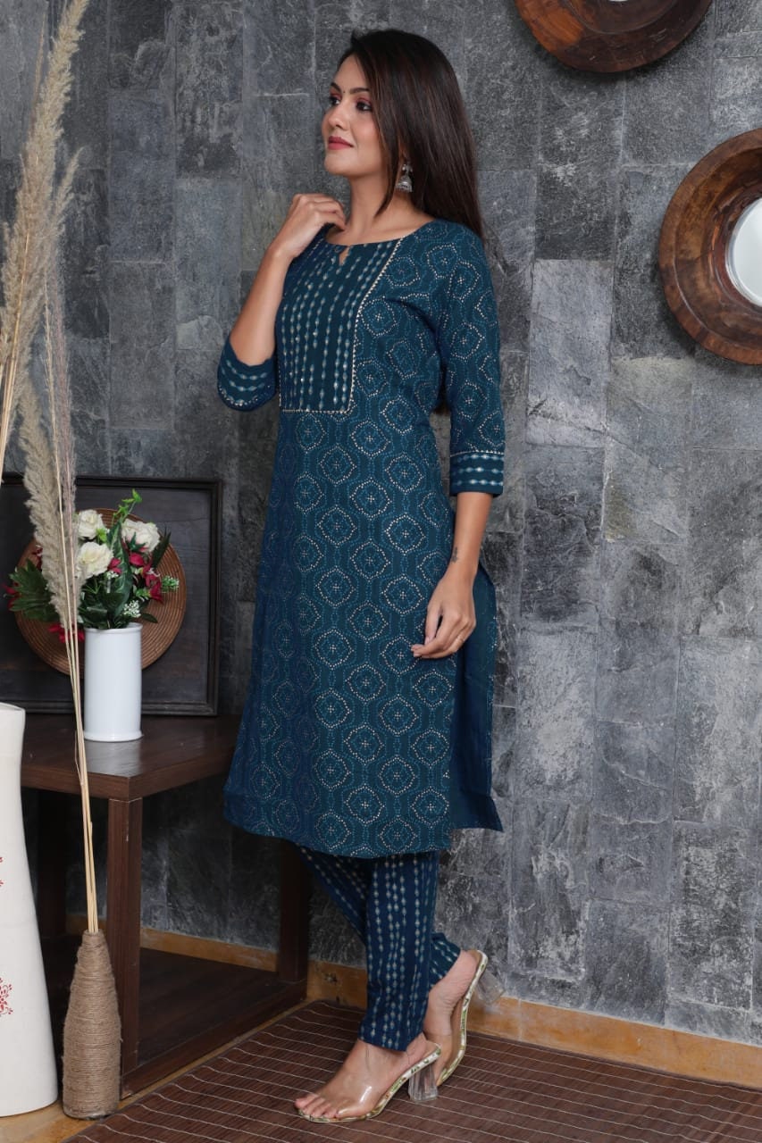 Women Indian Ethnic Kurta Kurti Pant Designer Pakistani Salwar Etsy