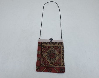 Handbag 12x14 Bag Bags Vintage Bag Handmade Bag Travel Bag Best Gift For Her Turkish Bag Chic Bag Rug Bag Beach Bag SPBag 26