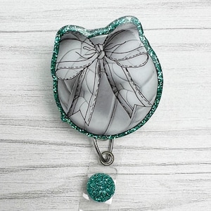 Volleyball Badge Reel | Sports Badge Reel | Coquette | Cute Badge Reel | Glitter Badge Reel | ID Badge Holder | Nurse Gift | CNA Gift