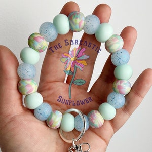 It’s A Small World Keychain Wristlet | Silicone Bead Wristlet | Bracelet Keychain | Beaded Keychain | Christmas Gift | Birthday Gift