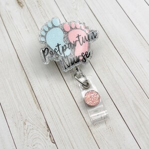 Postpartum Nurse Badge Reel, Postpartum Nurse, RN Badge Reel, ID Holder