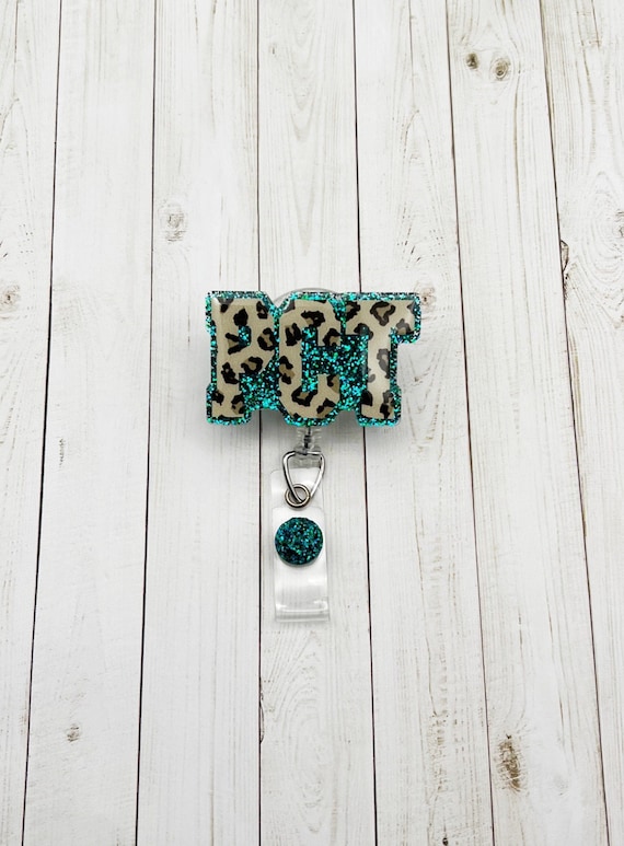 PCT Badge Reel | Leopard Badge Reel | Teal Pink Badge Reel | Cute Badge Reel | Glitter Badge Reel | Patient Care Tech | PCT Gift