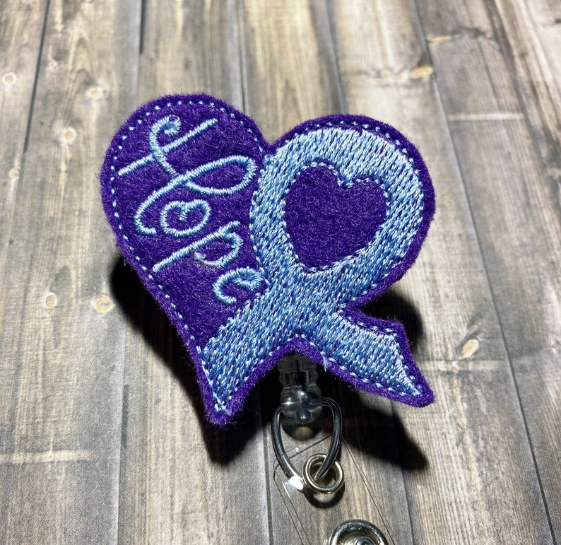 Awareness Ribbon Purple Ribbon Badge Reel Cute Badge Reel Pancreatic Cancer Awareness Epilepsy Awareness Alzheimer S Awareness Keychains Lanyards Accessories Valresa Com