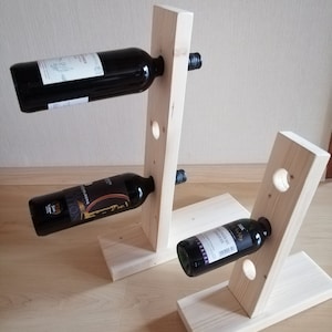Weintisch Ständer, Wein Flaschen Halter, Weinflasche mal anders serviert, schicke Weindeko, Weingeschenk