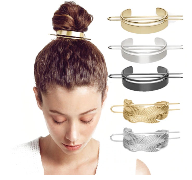 XPEX 2 Pinzas horquillas pelo mujer para el Pelo, horquillas pelo fiesta,  Plata Pinza de Pelo, Horquilla de Pelo Boda, Pinzas Pelo para Damas (C)