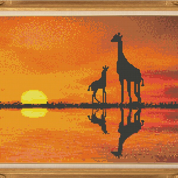 Giraffe Cross Stitch Etsy UK