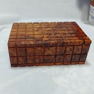 Set of 1 wooden puzzle boxes -Secret Jewelry Box Case - Wooden Magic Puzzle -Puz Made Of quality thuya wood handmade Morocco