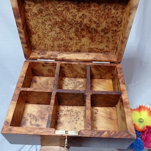 Watch Box, Jewellery Box (9.2"×7") Box Thuya Burl, Best Wood, Handmade Morocco, Amazing watch Box, Storage Jeweller Box Made Of Wood Thuya,