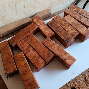 12 pieces Wooden thuya burl handmade Moroccan best wood thuya burl wood