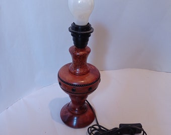 Handmade Thuya Wood Table Lamp, Moroccan Bedroom Decor