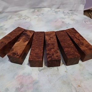 6 pieces Wooden thuya burl handmade Moroccan best wood thuya burl wood