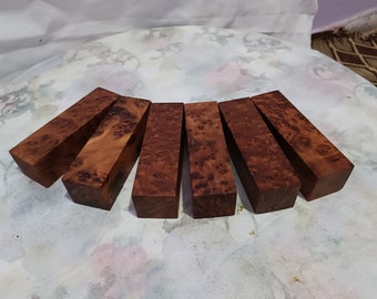 6 pieces Wooden thuya burl handmade Moroccan best wood thuya burl wood