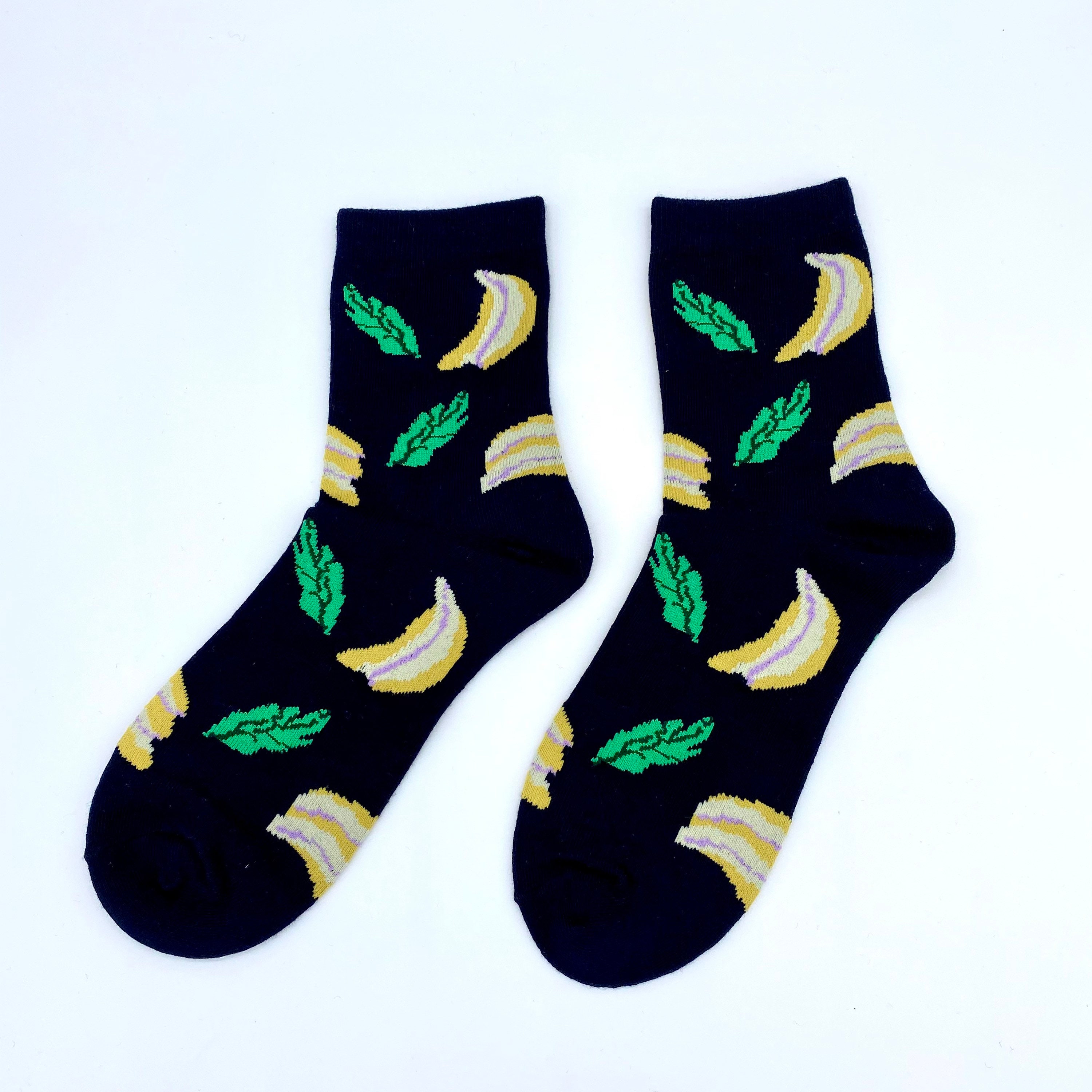 4 Pack Casual Socks Flamingo Fox Banana Blueberry Tropical - Etsy