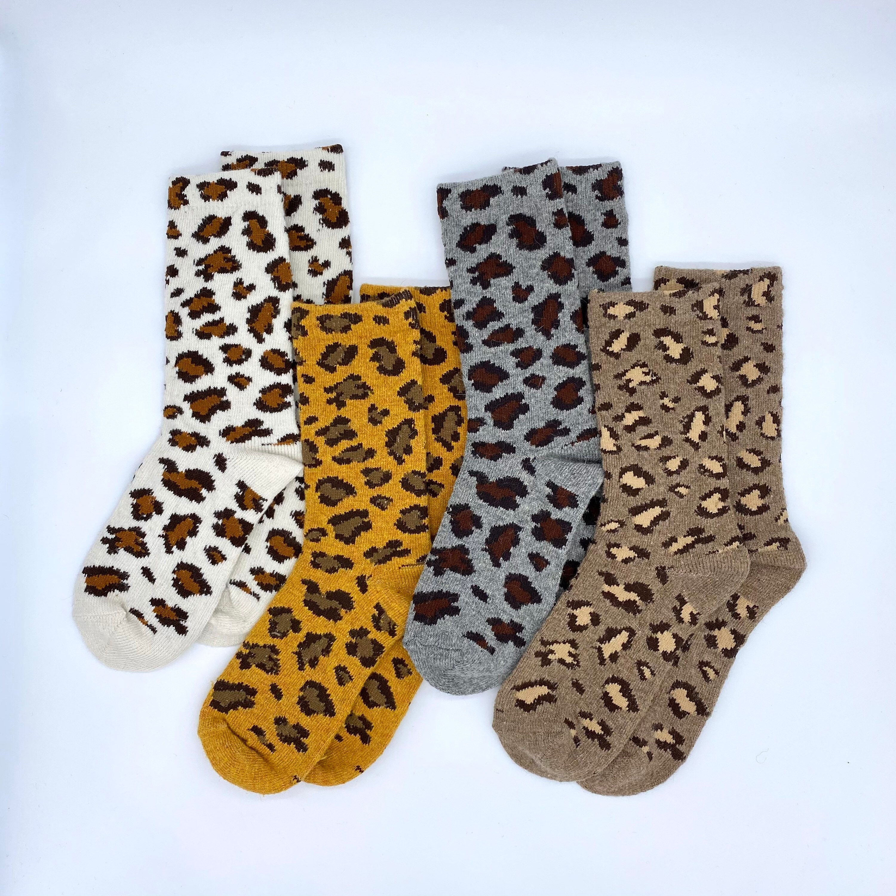 Basic theory margin Growl Leopard Socks - Etsy