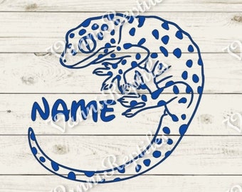 Tokay Gecko Custom Name Decal | Reptile Tank Decal