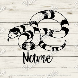 Kingsnake/ Milksnake  Custom Name Decal | Custom Tank Decal | Reptile Decal