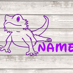 Bearded Dragon Custom Name Decal | Reptile Tank Decal