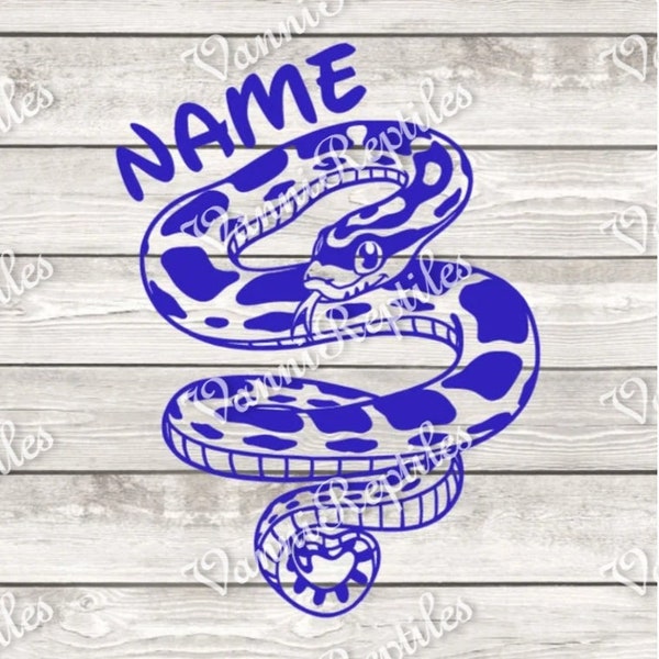 Corn Snake Custom Name Decal | Custom Tank Decal