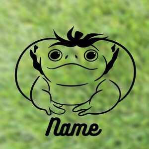 Sticker nom personnalisé grenouille tomate | Sticker réservoir