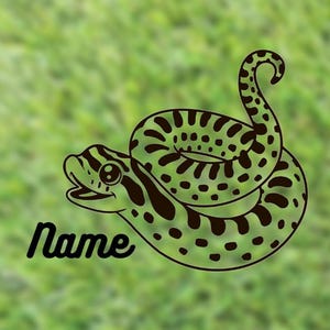 Hognose Snake Custom Name Decal | Tank Decal