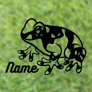Milk Frog Custom Name Decal | Custom Tank Decal
