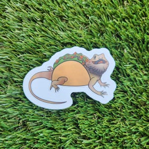 Taco Bearded Dragon Sticker | Bearded Dragon Sticker | Reptile Sticker