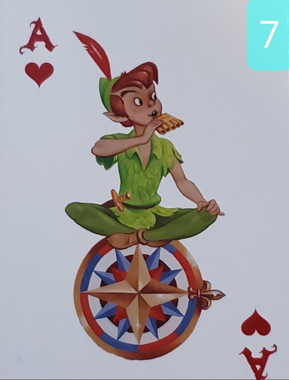 Peter Pan Playing Card Custom Resin Coaster Etsy
