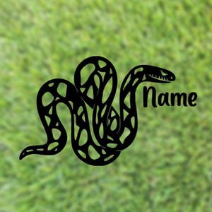 nom personnalisé autocollant serpent taureau | Sticker réservoir personnalisé