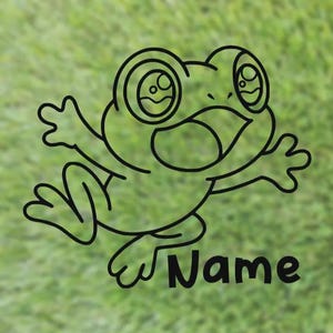 Tree Frog Custom Name Decal
