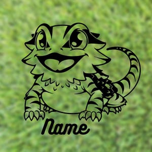 Bearded Dragon Custom Name Decal