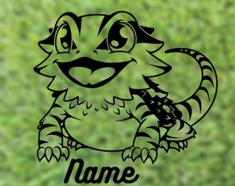 Bearded Dragon Custom Name Decal