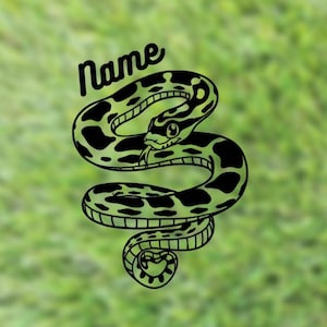 Corn Snake Custom Name Decal | Custom Tank Decal